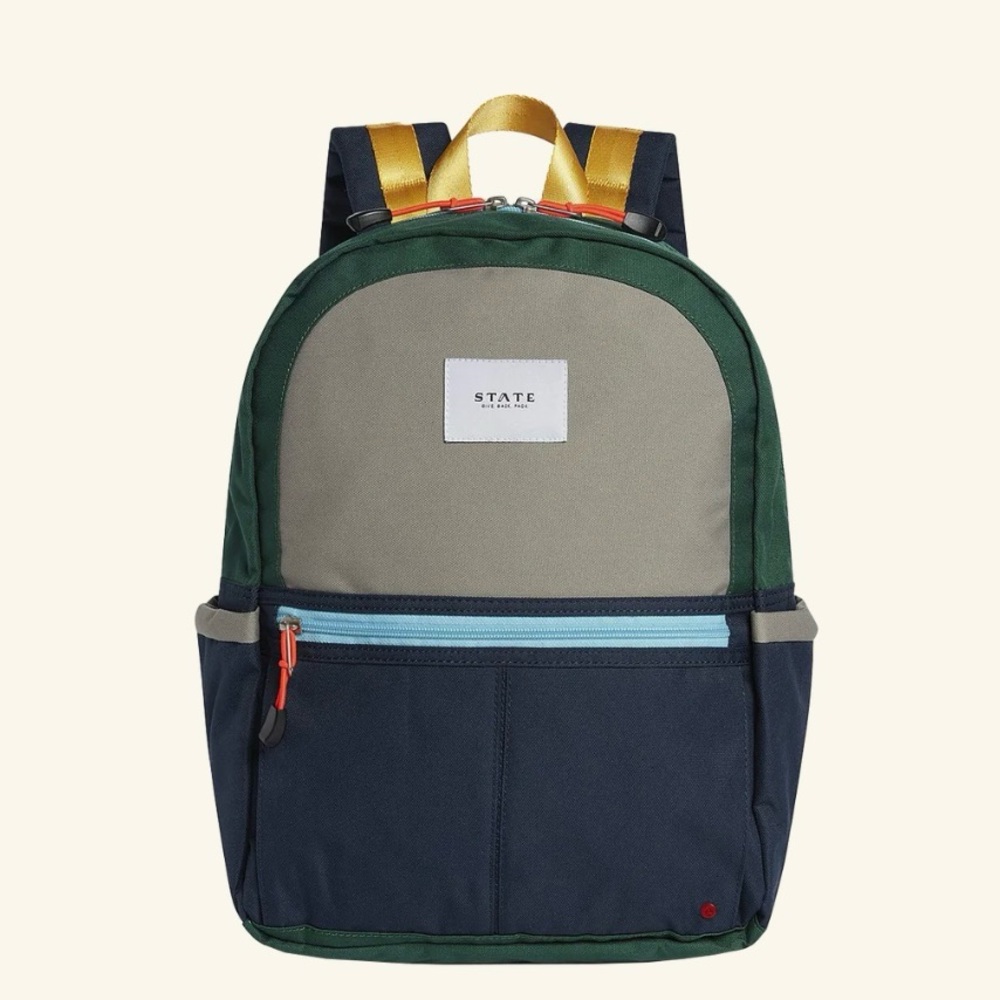 NWT STATE KANE KIDS BACKPACK / GREEN/NAVY